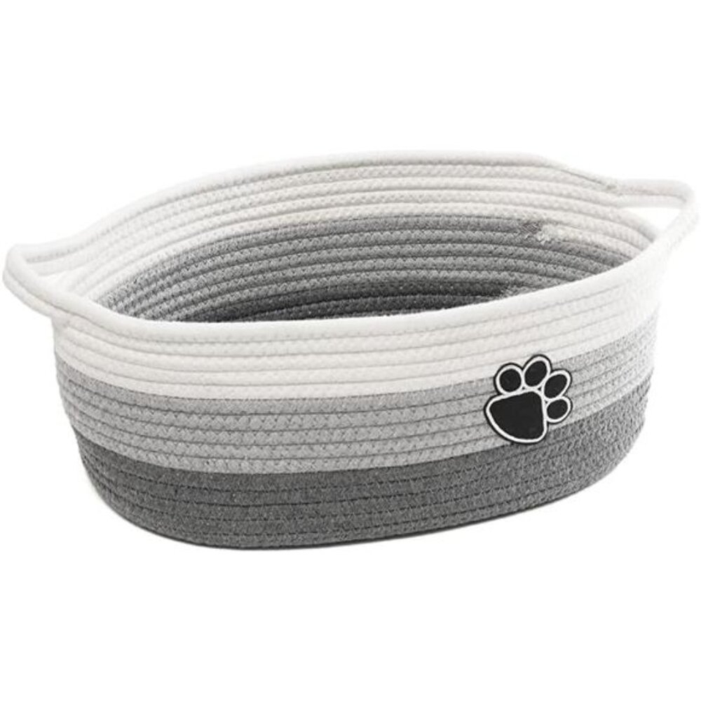 Small Woven Baskets for Organizing Rope Storage Basket with Handle Cotton Basket